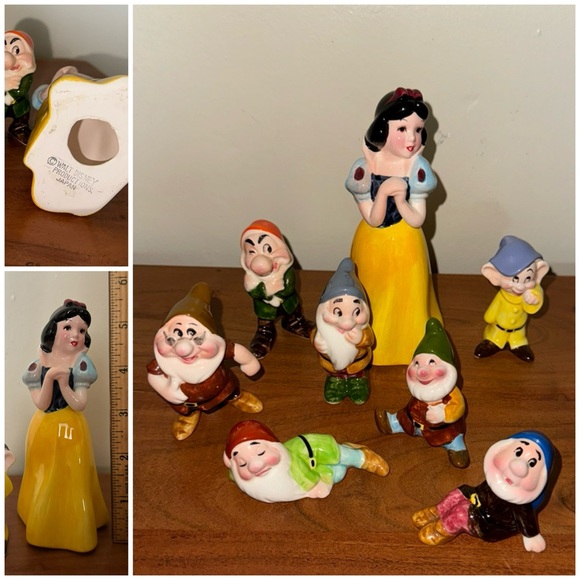 Snow White and the Seven Dwarfs Ceramic Figurines - Picture 1 of 13
